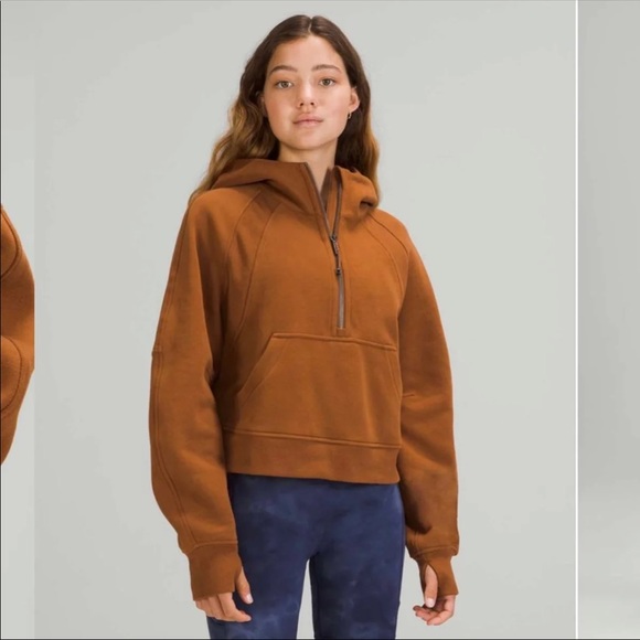 lululemon Scuba Half Zip Copper Brown M/L - Picture 2 of 3